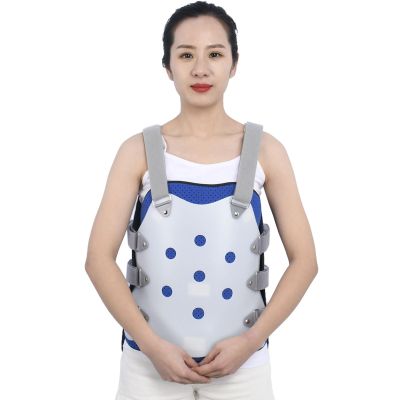 SFKLYU Thoracolumbar Fixed Spinal Brace Spine Decompression Back Brace Adjustable Thoracolumbar Orthosis Support for Neck Back Shoulder Pain Relief,Flesh,M