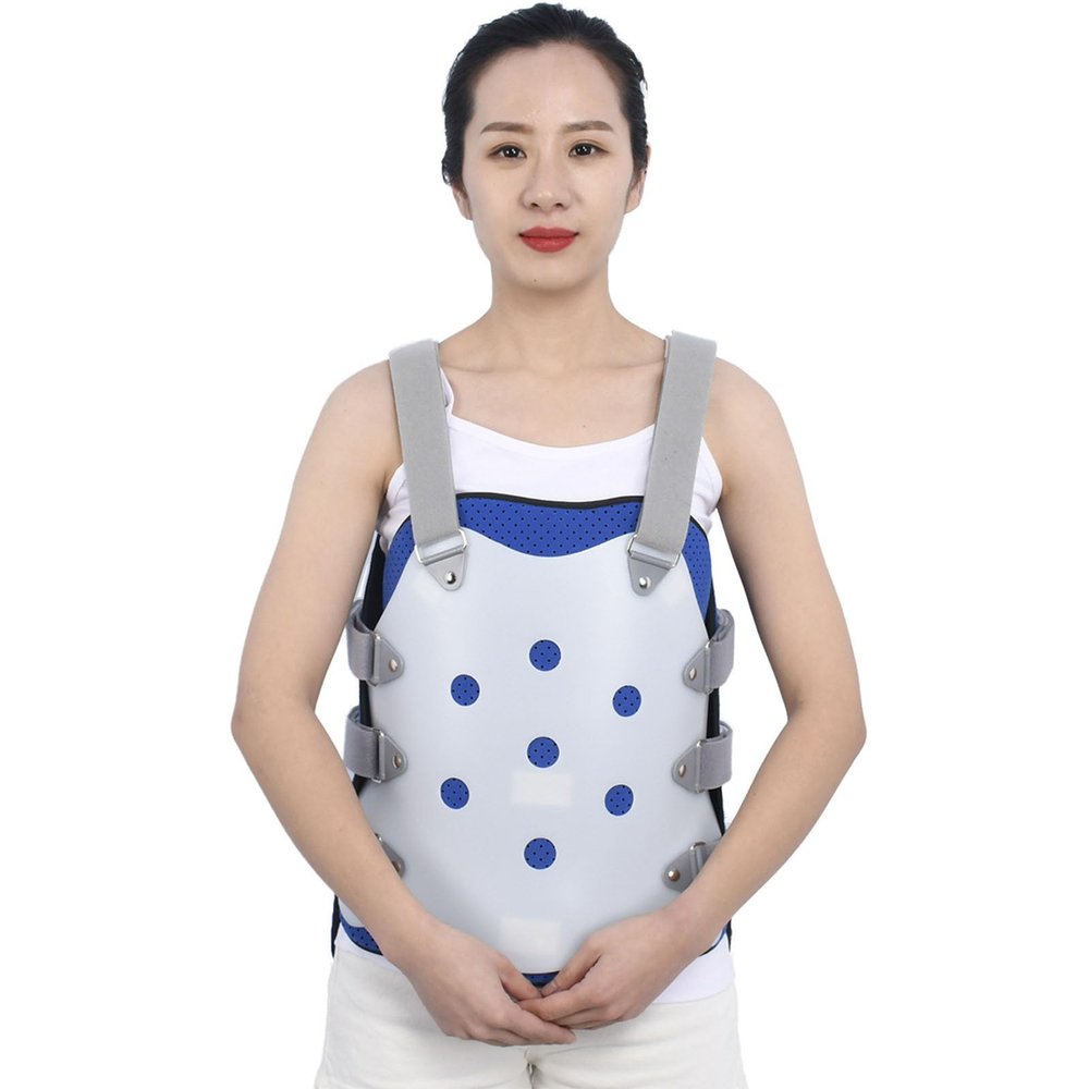 SFKLYU Thoracolumbar Fixed Spinal Brace Spine Decompression Back Brace Adjustable Thoracolumbar Orthosis Support for Neck Back Shoulder Pain Relief,Flesh,M