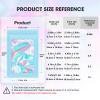 120PCS Smell Proof Mylar Bags,6.3"x9.5"Resealable Bag for Small Business,Holographic Packaging Bags with Clear Window,Foil Pouch Sample Snack Candy Jewelry Bag for Party Favors(Blue) view 2