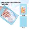 120PCS Smell Proof Mylar Bags,6.3"x9.5"Resealable Bag for Small Business,Holographic Packaging Bags with Clear Window,Foil Pouch Sample Snack Candy Jewelry Bag for Party Favors(Blue) view 4