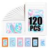 120PCS Smell Proof Mylar Bags,7.8"x11.8" Resealable Bag for Small Business,Holographic Packaging Bags with Clear Window,Foil Pouch Sample Snack Candy Jewelry Bag for Party Favors(White) view 1
