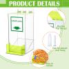 Vercraft 6'' x 13'' x 8'' Ear Plug Dispenser with Cover and Front Pocket Small Clear Acrylic Holder for Table Wall Mount Earplug Protection Industrial Factory Office School Nursery, Green, 1 Pcs view 3