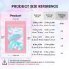 120PCS Smell Proof Mylar Bags,6.3"x9.5" Resealable Bag for Small Business,Holographic Packaging Bags with Clear Window,Foil Pouch Sample Snack Candy Jewelry Bag for Party Favors(Pink) view 2