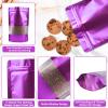 100 Pack Smell Proof Bags, Resealable Purple Mylar Bags with Matte Window, Foil Pouch Stand Up Sealable Bags for Packaging, 4.72 7.87 Inch view 2