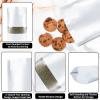 100 Pack Smell Proof Bags, Resealable White Mylar Bags with Matte Window, Foil Pouch Stand Up Sealable Bags for Packaging, 6.29  9.44 Inch view 2
