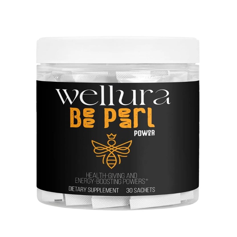 Bee Pearl Powder Supplement, Bee Bread, Royal Jelly, Propolis, 30 Sachets