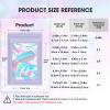 120PCS Smell Proof Mylar Bags,6.3"x9.5" Resealable Bag for Small Business,Holographic Packaging Bags with Clear Window,Foil Pouch Sample Snack Candy Jewelry Bag for Party Favors(Purple) view 2