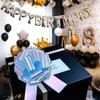 1Pcs Large Gift Bow,14 in Giant Pull Bow Big Blue Bow,Great Gift Bows for appliances,Bikes,Table Decorations and Party Events (Light Blue) view 2