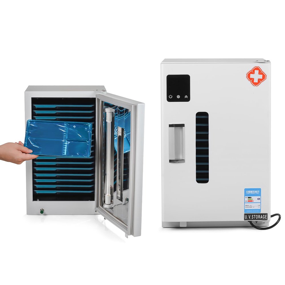 18W Sterilizer Cabinet with Timer and Large 27L Touch Screen Display with10pcs Sterilization Trays
