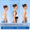 Abismat Posture Corrector for Women and Men, Back Brace Support for Upper and Lower Back Pain Relief, Adjustable for Back straightener, Spine Alignment, Scoliosis, Hunchback, Spine Corrector view 2