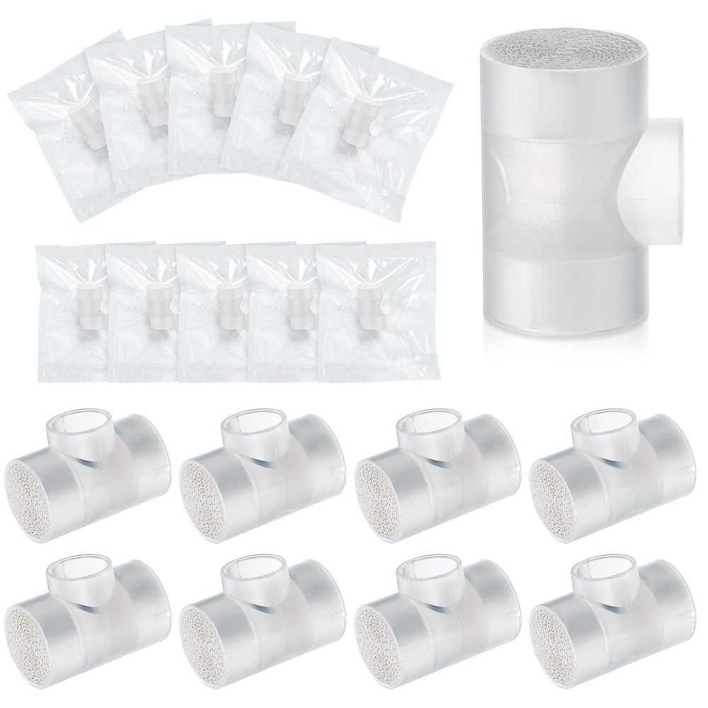 Threlaco 25 Pcs Tracheostomy HME Heat Moisture Exchanger Individually Package Tracheotomy Humidifier Tracheostomy Supplies