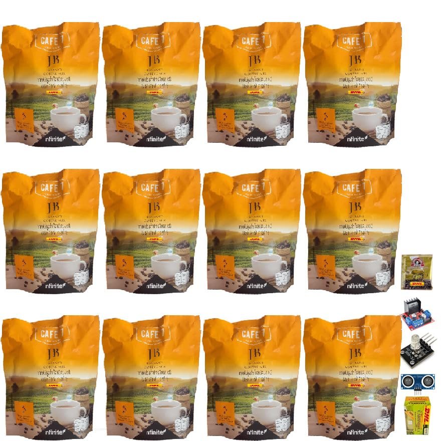 Cafe7JB Coffee Roasted Arabica Coffee Premium quality Delicious Mush Mellow 10 Sachets/Box(150g) Set 12 No0617896555 By Beautygoodshop [Get Free For You Beauty Gifts]