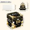 10th Birthday Money Box for Boys Girls, 10 Years Old Birthday Decorations, Fun Pull-Out Cash Gift Box for Parties, Ideal for 10th Birthday Surprises with 35PCS Bags view 2