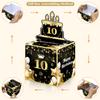 10th Birthday Money Box for Boys Girls, 10 Years Old Birthday Decorations, Fun Pull-Out Cash Gift Box for Parties, Ideal for 10th Birthday Surprises with 35PCS Bags view 4