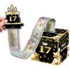 17th Birthday Money Box for Boys Girls, 17 Years Old Birthday Decorations, Fun Pull-Out Cash Gift Box for Parties, Ideal for 17th Birthday Surprises with 35PCS Bags view 1