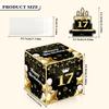 17th Birthday Money Box for Boys Girls, 17 Years Old Birthday Decorations, Fun Pull-Out Cash Gift Box for Parties, Ideal for 17th Birthday Surprises with 35PCS Bags view 2
