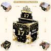 17th Birthday Money Box for Boys Girls, 17 Years Old Birthday Decorations, Fun Pull-Out Cash Gift Box for Parties, Ideal for 17th Birthday Surprises with 35PCS Bags view 4