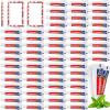 Dimsile 100 Pcs Mini Toothpaste Bulk Regular Clean Mint Toothpaste for Bad Breath, Helps Freshens Breath, Whitens Teeth Travel Size 0.18oz for Home Hotel Office School Camping view 1