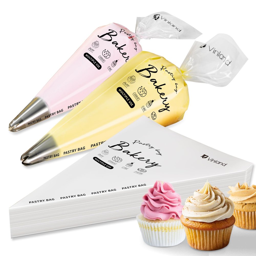 100 Pcs Disposable Piping bags, Anti Burst Pastry Bag - Thickened Pastry Bags, Tipless Piping bags For Royal Icing, Ideal for Cakes And Cookies Decoration (12 Inch)