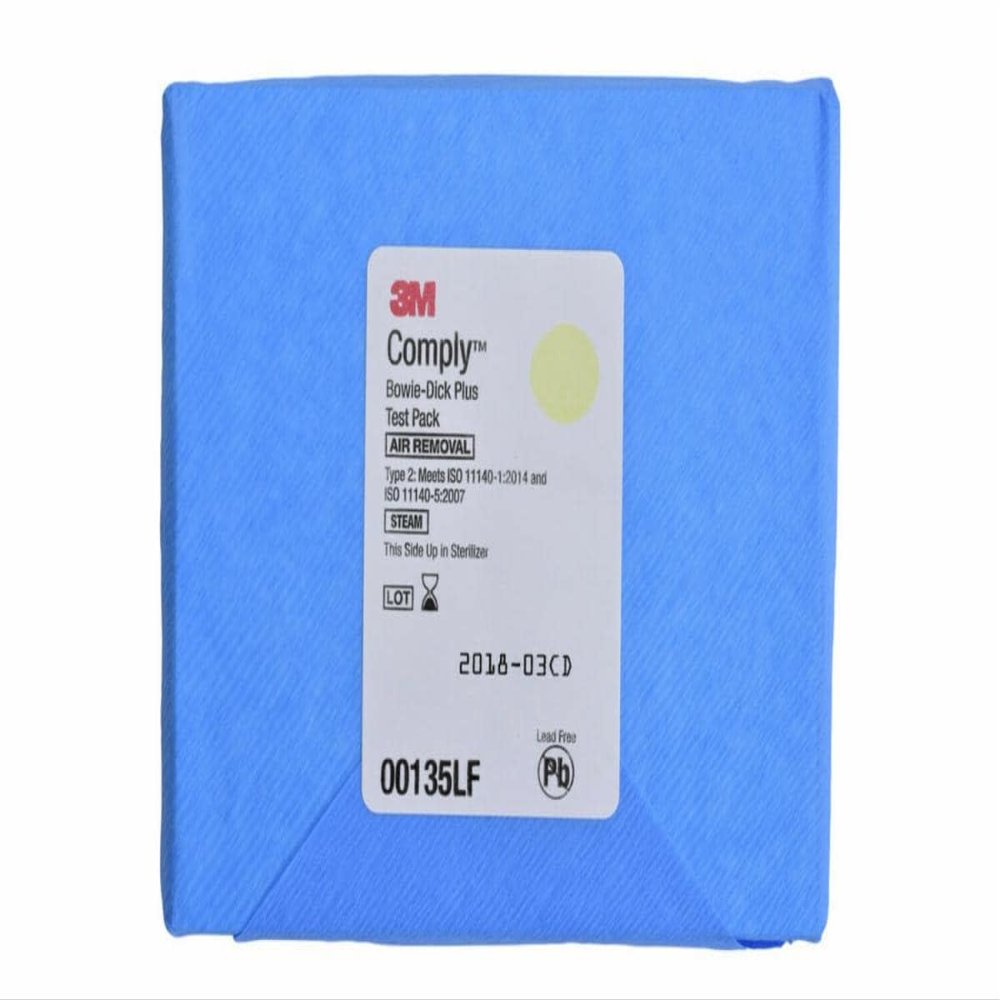 3M Comply Bowie-Dick Plus Test Pack with Early Warning Test Sheet, 00135LF, 6 Each/Bag 5 Bag/case