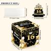 16th Birthday Money Box for Boys Girls, 16 Years Old Birthday Decorations, Fun Pull-Out Cash Gift Box for Parties, Ideal for 16th Birthday Surprises with 35PCS Bags view 2