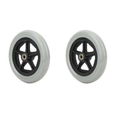 RYGVPR 7 Inch Rubber Front Wheels for Wheelchairs, for Disabled Elderly Wheelchair Accessory Load 120kg