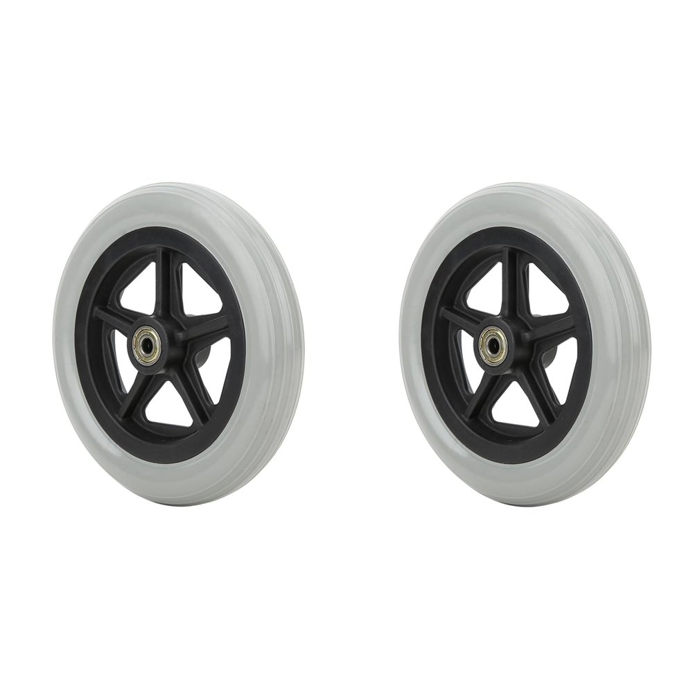 RYGVPR 7 Inch Rubber Front Wheels for Wheelchairs, for Disabled Elderly Wheelchair Accessory Load 120kg