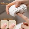 Electric Baby Nail Clippers, 3 in 1 Fingernail Trimmer, Polisher & Clip Storage with Led, Extra Nail File, USB Rechargeable & 2 Speeds Nail Trimmer for Baby, Kids, Adult, Seniors view 2