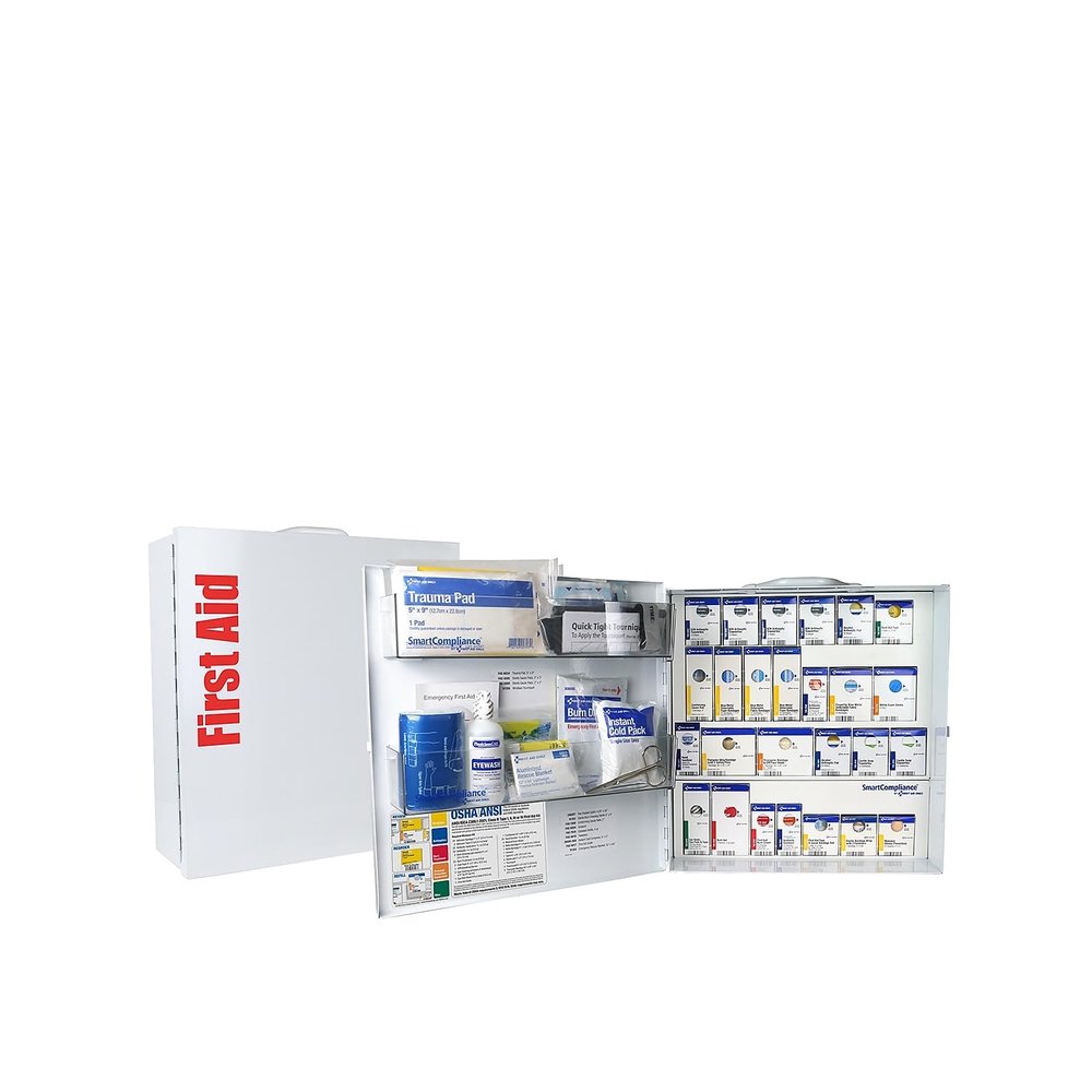 First Aid Only SmartCompliance Food Service First Aid Cabinet, ANSI Class B, 100 People, 337 Pieces (91379)