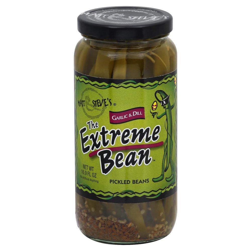 T.he Extreme Bean Garlic and Dill Pickled Beans 16 oz (Pack of 6)