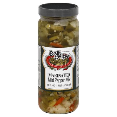 D.ell Alpe Marinated Mild Pepper Mix 16 oz (Pack of 12)