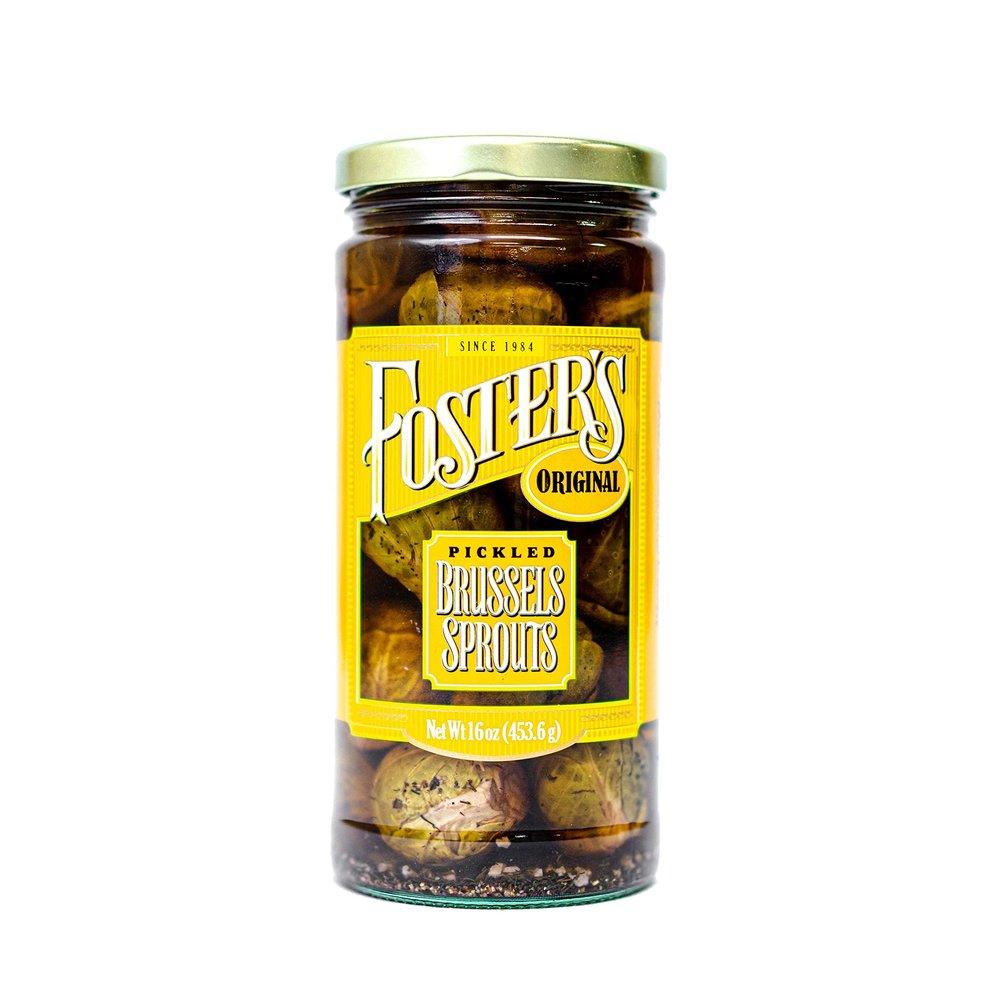 F.osters Brussels Sprouts Original Pickled Products 16 oz (Pack of 6)