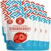 Crispy Craze Freeze Dried Strawberries (12 Snack Sized Bags, 0.5 oz Each), Sliced Strawberry Fruit Crisps, Non GMO, Healthy Snack, No Added Sugar & Additives, 100% Natural, Allergen Free, School Safe view 1