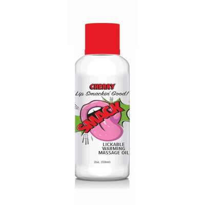 NineLife Basics Smack Warming and Lickable Massage Oil - Cherry 2 Oz