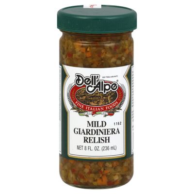 D.ell Alpe Mild Giardiniera Relish 8 oz (Pack of 12)