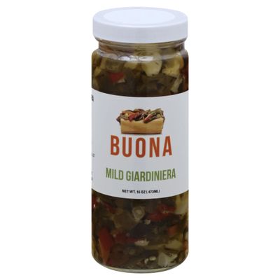 B.uona Beef Mild Giardiniera 16 oz (Pack of 12)