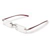 Visualites Rectangle Lightweight Aluminum Rimless Reading Glasses for Men & Women Model X view 1