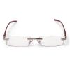 Visualites Rectangle Lightweight Aluminum Rimless Reading Glasses for Men & Women Model X view 2