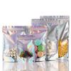 150 Pcs Mylar Bags for Food Storage, 5x8 Mylar Bag with Window Stand Up, Small Holographic Resealable Bags Smell Proof Bag Food Packaging for Small Business Freeze Dried Candy Jewelry Foil Packaging view 1