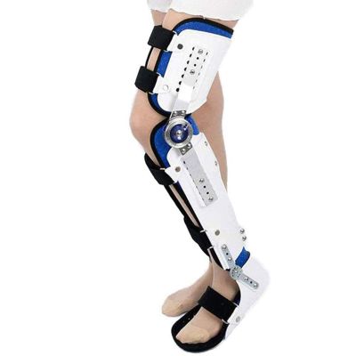 Hinged Knee Foot Support Brace, Adjustable Knee, Ankle and Foot Brace, ROM Adjustable Post Op Knee Support Orthosis Immobilizer Protector, Foot and Orthotics of Lower Limbs, Legs Joint Fixator
