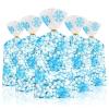 100 Pcs Winter Snowflake Treat Bags - Christmas Gift Bags, Blue White Plastic Snowflakes Cello Candy Goodie Cookie Snack Cellophane Bag with Twist Ties for Xmas Holiday Winter Wonderland Party Favors view 1