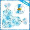100 Pcs Winter Snowflake Treat Bags - Christmas Gift Bags, Blue White Plastic Snowflakes Cello Candy Goodie Cookie Snack Cellophane Bag with Twist Ties for Xmas Holiday Winter Wonderland Party Favors view 3