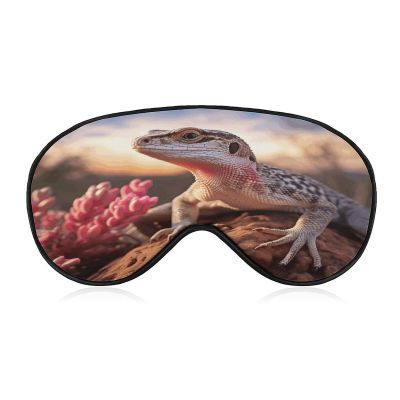 Eye Mask, White Lizard Printed Sleeping Eye Mask,Night Eye Mask,Blackout Sleeping Eye Mask,Travel Eye Mask