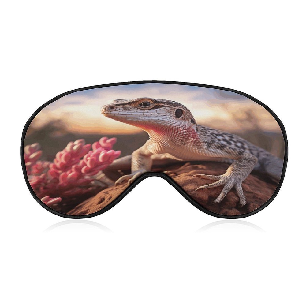 Eye Mask, White Lizard Printed Sleeping Eye Mask,Night Eye Mask,Blackout Sleeping Eye Mask,Travel Eye Mask