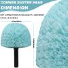 2 Pack Cyan Robust Cobweb Duster Head Brush - Twist-On Web Cleaning Tool, Spider Web Remover Brush Compatible with Standard 3/4 Inch Threaded Poles for Outdoor & Indoor Use, Brush Head Only view 2
