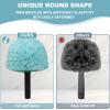 2 Pack Cyan Robust Cobweb Duster Head Brush - Twist-On Web Cleaning Tool, Spider Web Remover Brush Compatible with Standard 3/4 Inch Threaded Poles for Outdoor & Indoor Use, Brush Head Only view 3