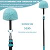 2 Pack Cyan Robust Cobweb Duster Head Brush - Twist-On Web Cleaning Tool, Spider Web Remover Brush Compatible with Standard 3/4 Inch Threaded Poles for Outdoor & Indoor Use, Brush Head Only view 4