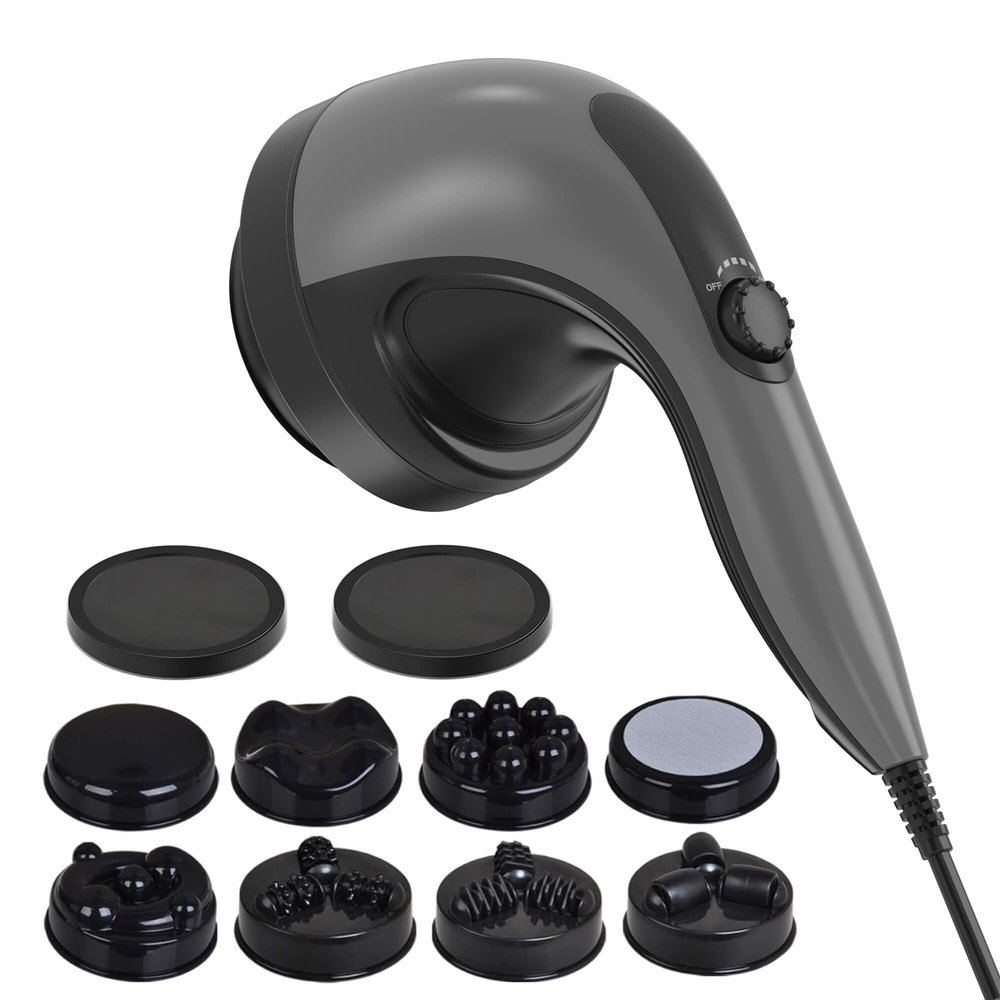 BDLENTIL Handheld Cellulite Massager, Lymphatic Drainage Massager, Body Sculpting Machine with Lipo Roller for Stomach Belly Butt Arm Leg Fat, Wide Area Electric massagers vibrating Used at home Black