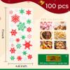 NPLUX Bundle of 100 Pack Cellophane Treat Bags and 100 Pack Mini Cake Pans for Christmas and Winter Holiday Party view 4