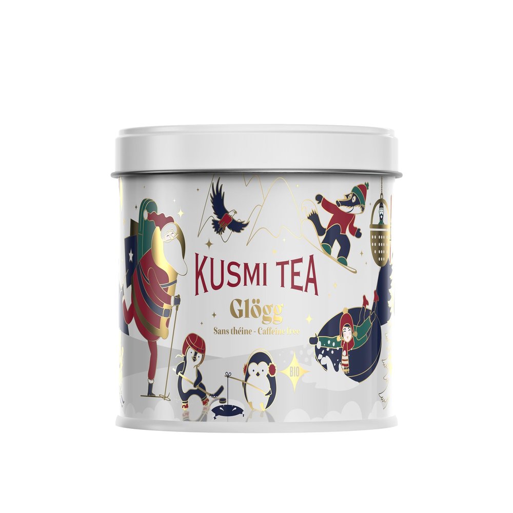 Kusmi Tea - Glgg Christmas Tea - Blend of Organic Hibiscus, Fruits and Spices - Box of 4,23 oz Loose Leaf Tea - Limited Christmas Edition (Winter Sports)